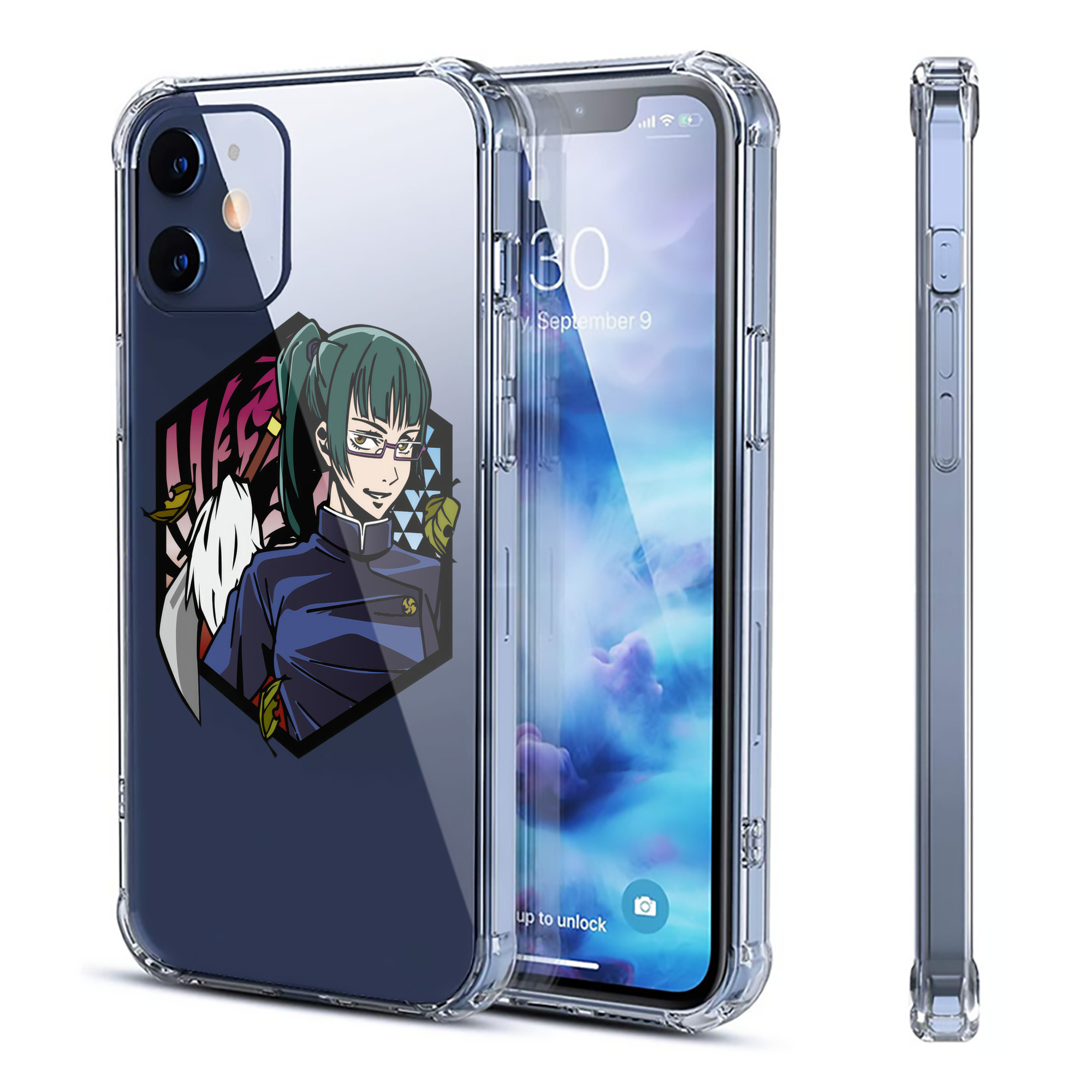 （画像用） 呪術廻戦 Jujutsu Kaisen 【iPhone 12シリーズ対応】透明スマホケース（クリアソフトケース）